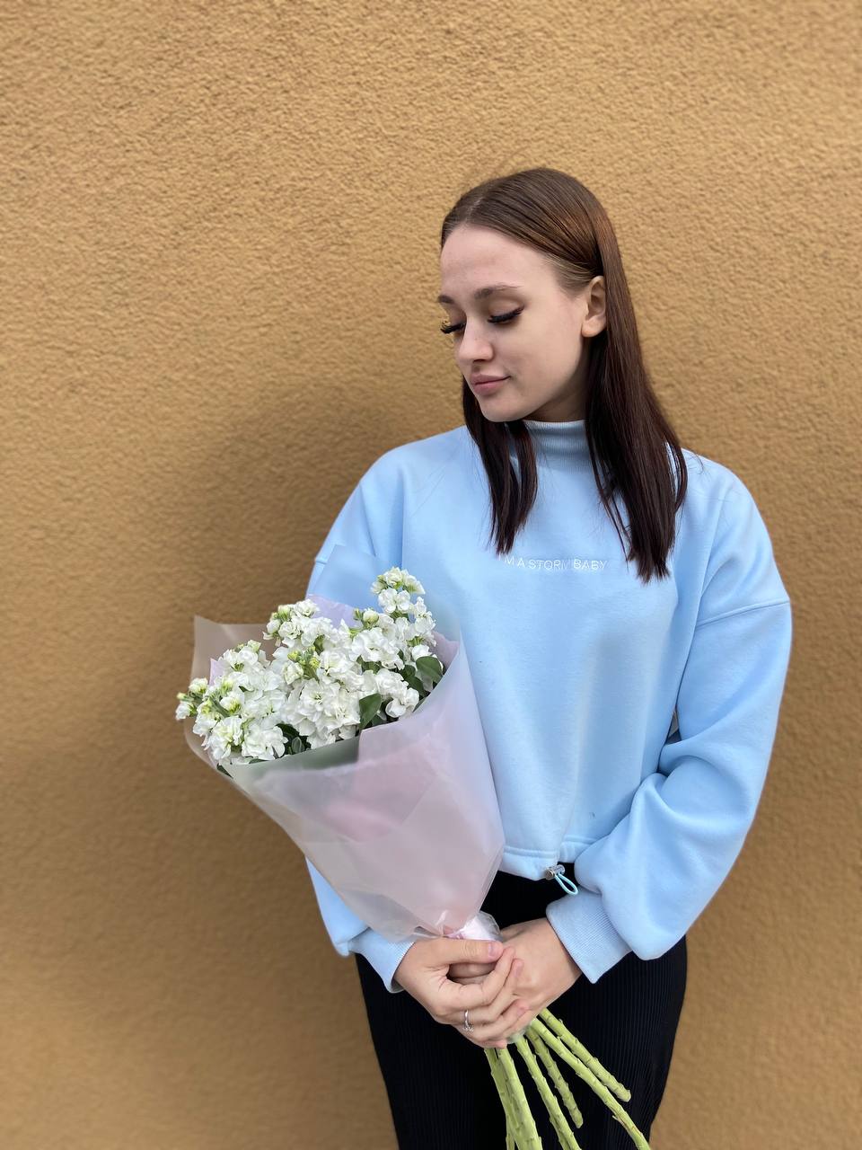 Букет из 9 белых маттиол