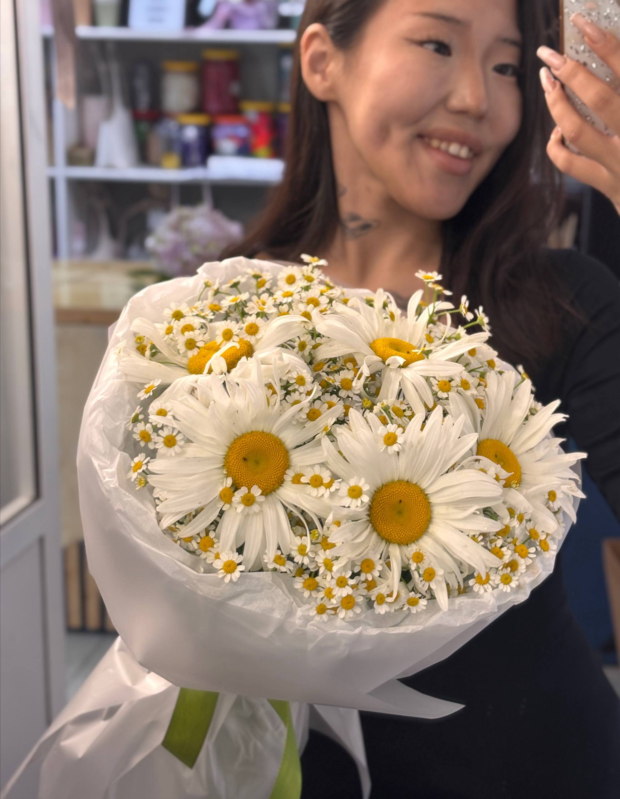 Авторский букет из 5 ромашек — фото 2