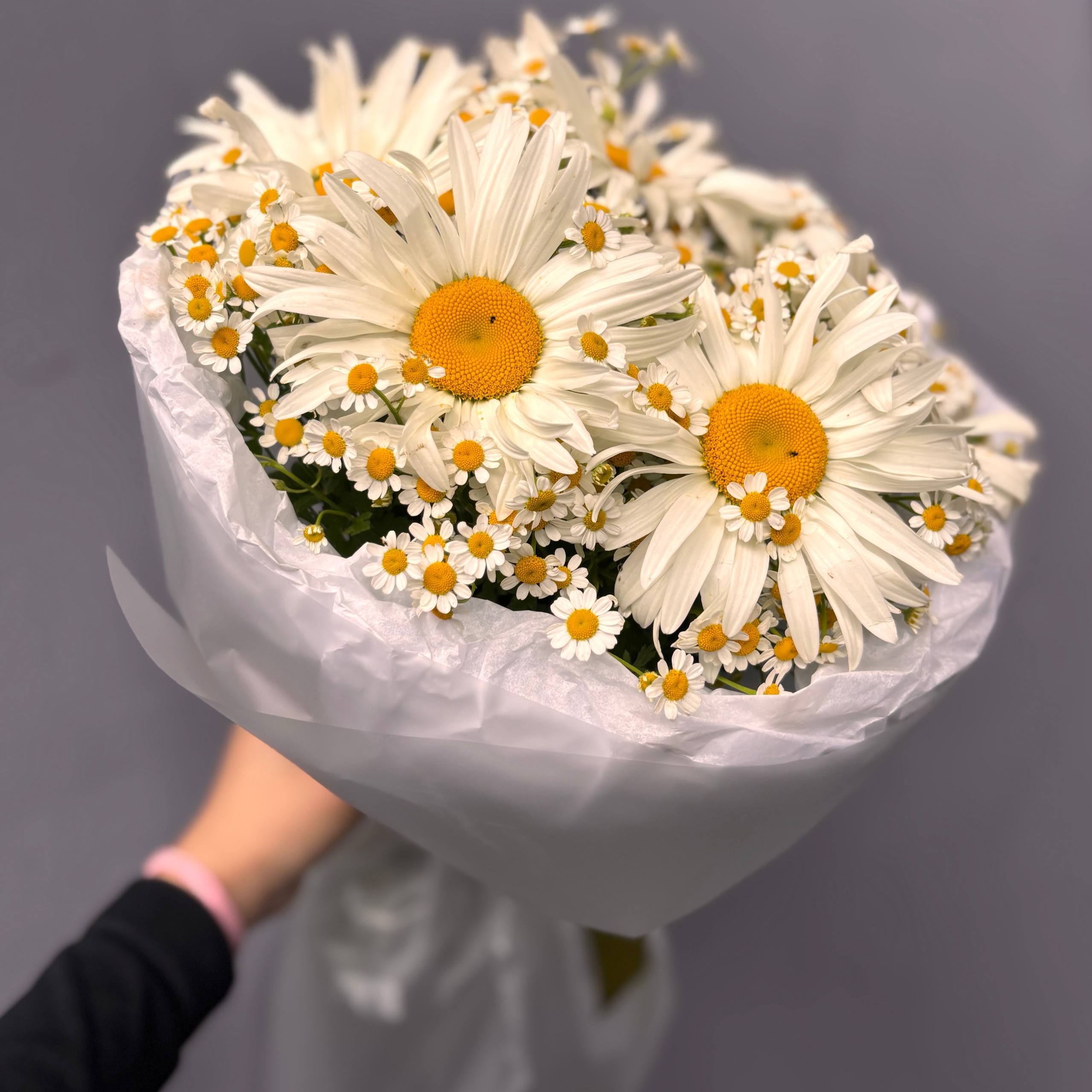Авторский букет из 5 ромашек