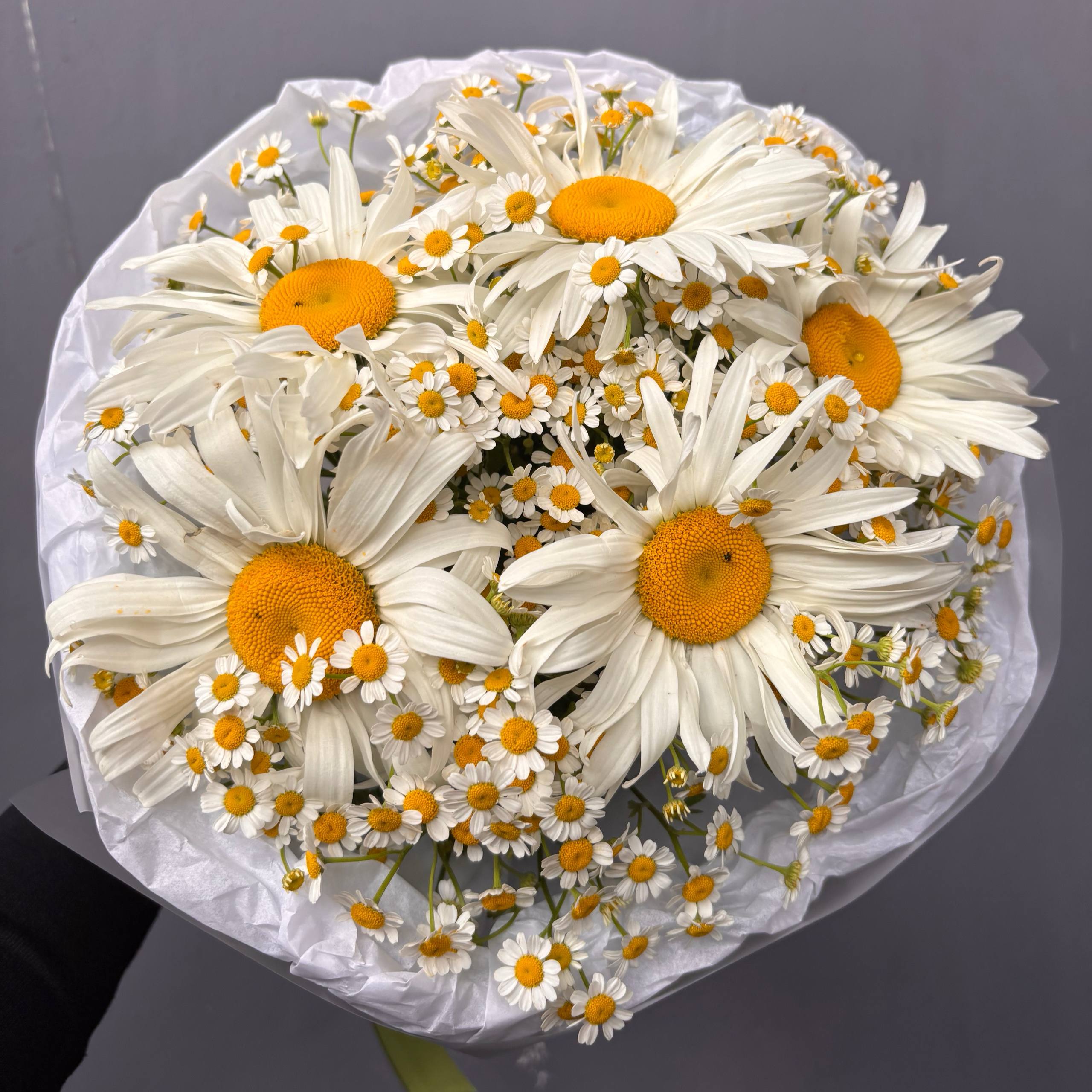 Авторский букет из 5 ромашек — фото 4