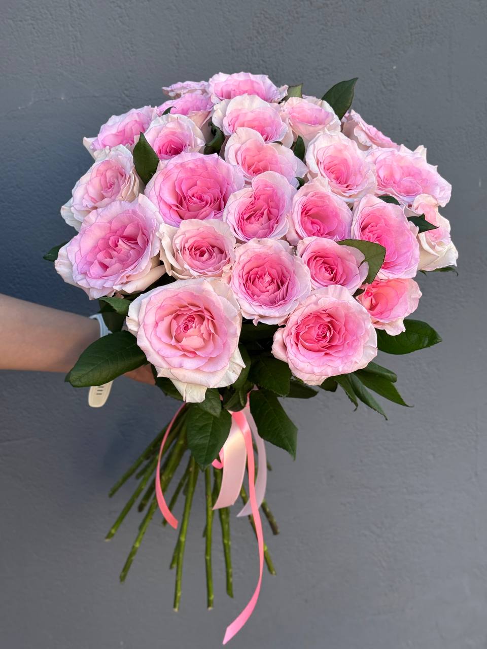 Букет из 25 роз 50см под ленту