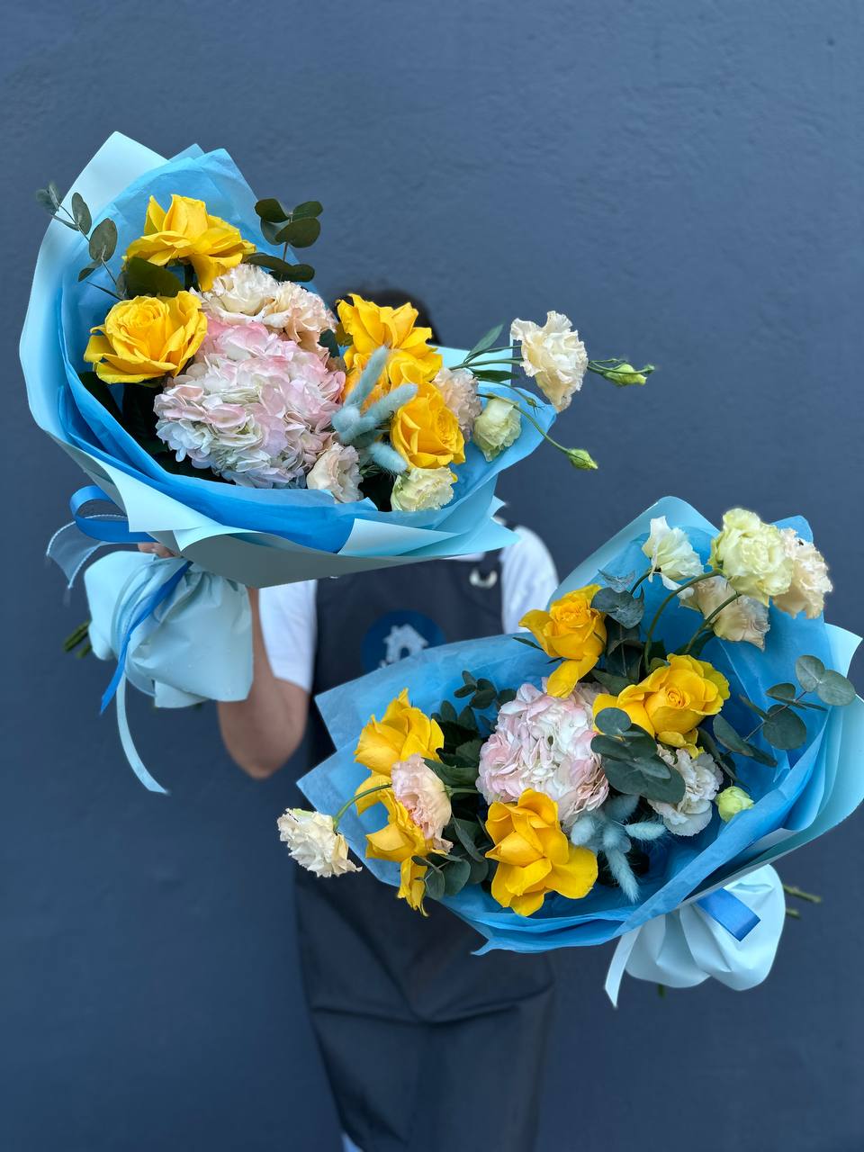Сборный букет с желтой розой — фото 4