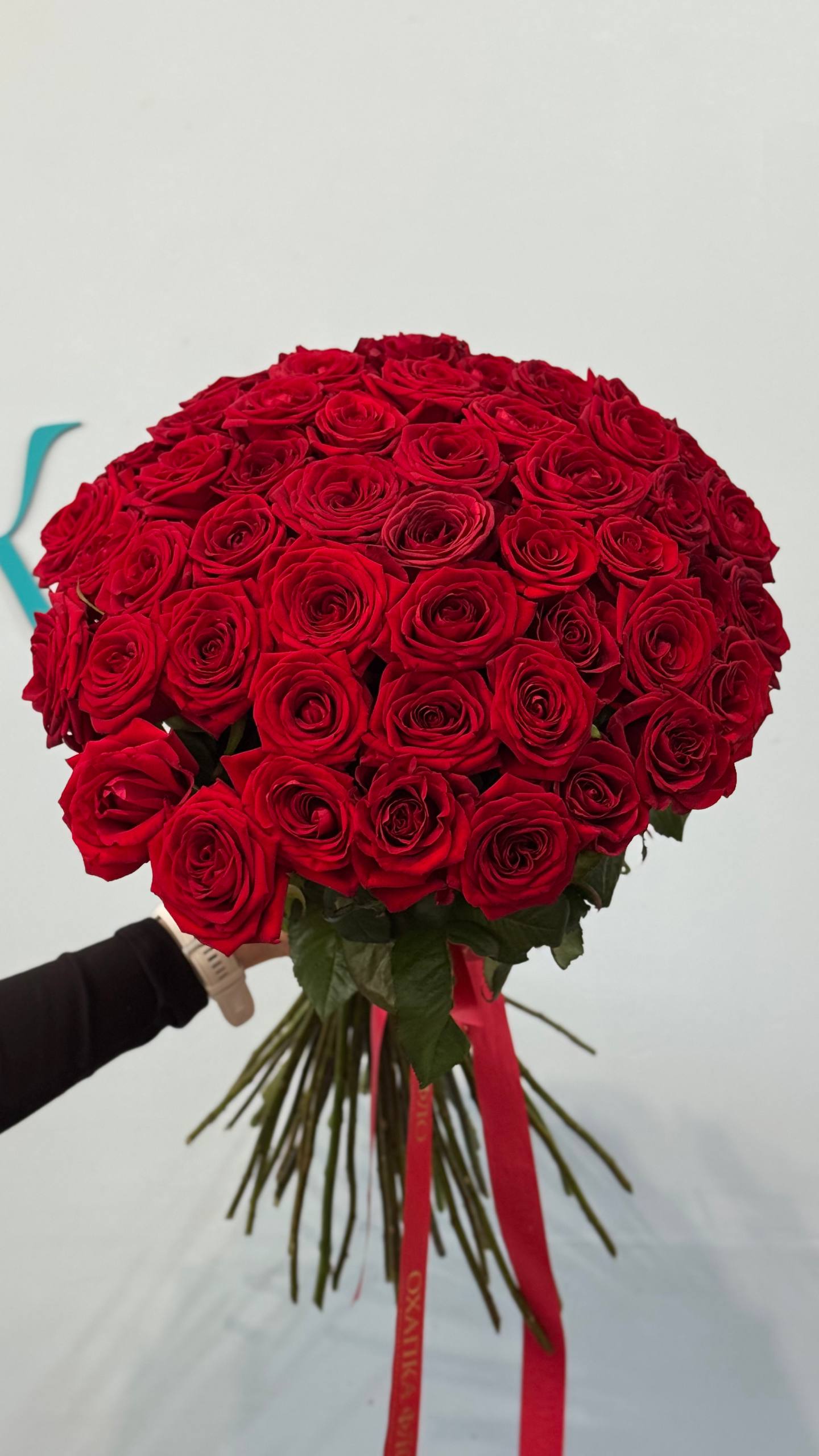 Букет красных роз, 51 шт. 70 см.
